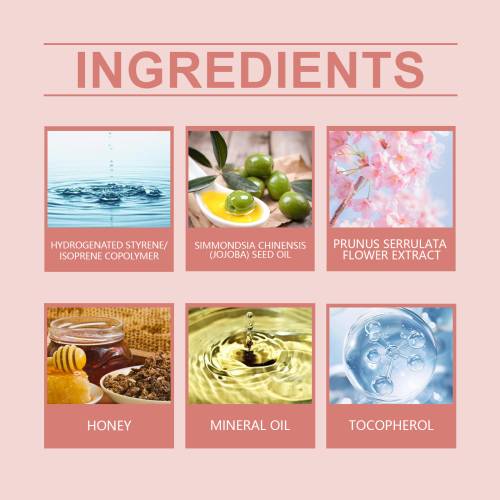 EELHOE Cherry Blossom Sleep Lip Gel, Cherry Honey Lip Balm Brightening Lip Skin Moisturizing Lip Care