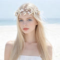 White Sea Conch Faux Pearl Headpiece