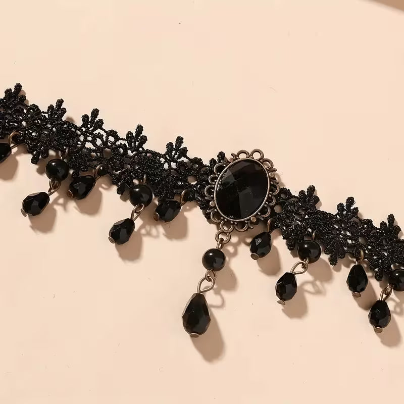 2-Piece Gothic Choker Necklace Set
