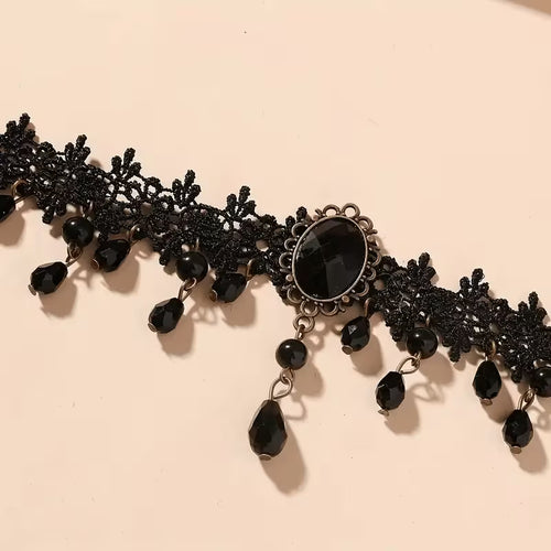 2-Piece Gothic Choker Necklace Set