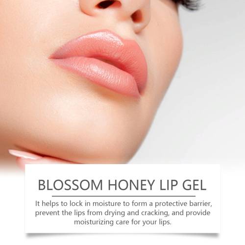 EELHOE Cherry Blossom Sleep Lip Gel, Cherry Honey Lip Balm Brightening Lip Skin Moisturizing Lip Care