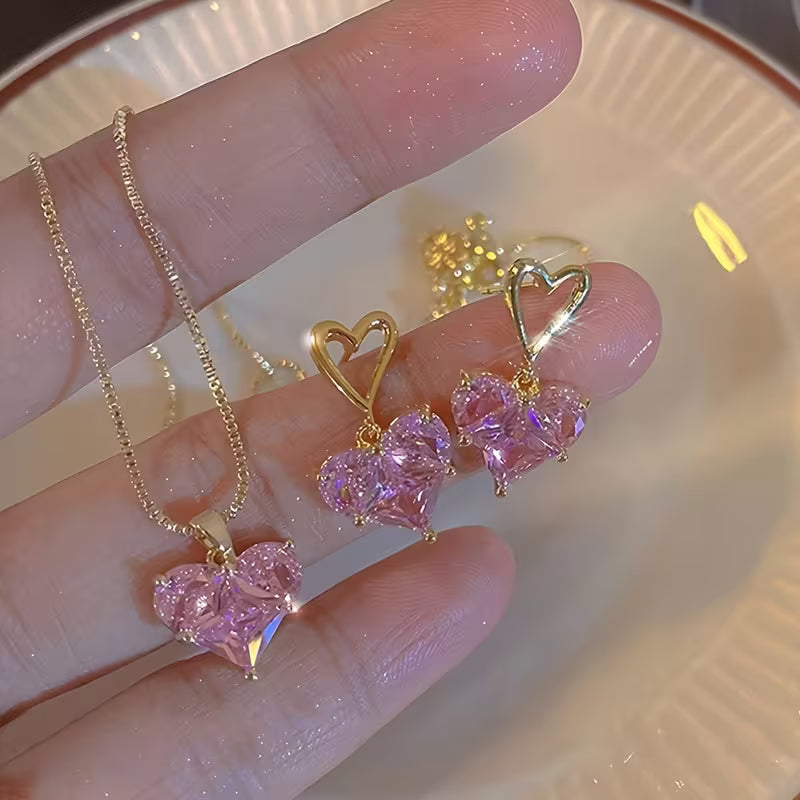 Y2K Heart Jewelry Set