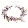 Pink Floral Forest  Ethereal Flower Crown