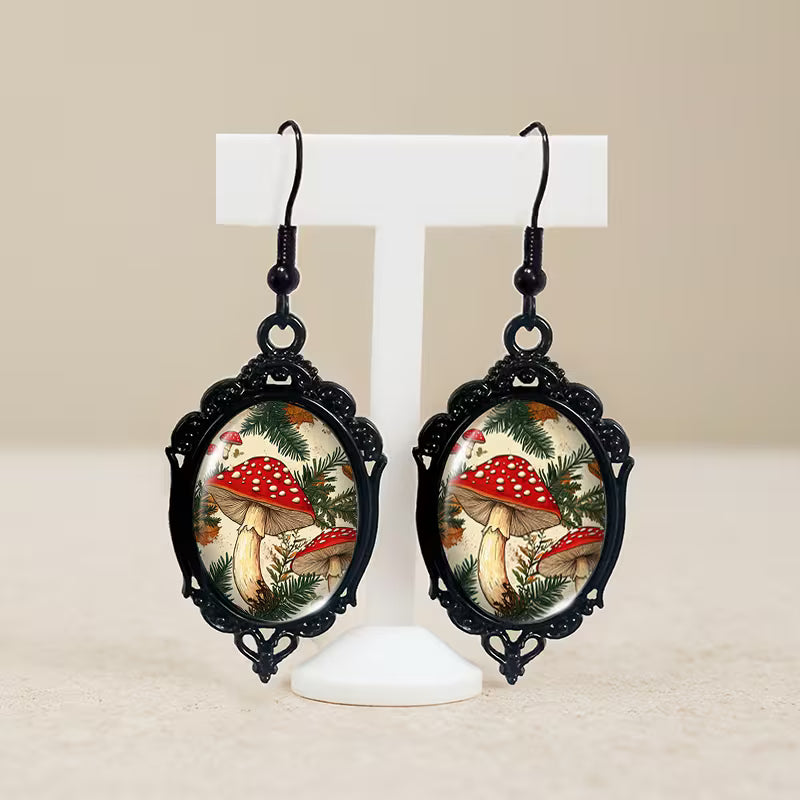 Mushroom Lace Drop Earrings