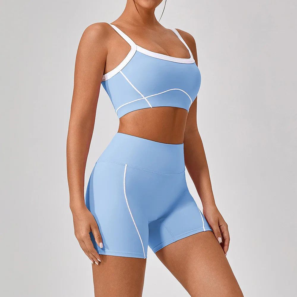 Womens 2 Piece Workout Running Sets,Hot Shot Skort Set Y2K Cropped Tank Top and Pants Outfits Sweatsuits