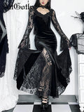 AltGoth Aesthetic Gothic Midi Dress