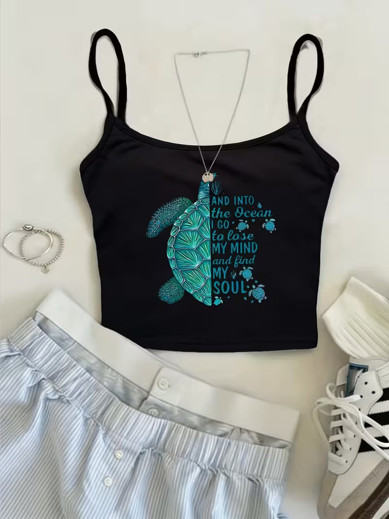 Sea Turtle Graphic Tank Top