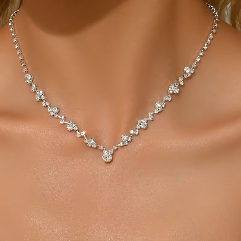 Sparkling Silver Chain Necklace