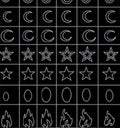 Face Hollow Out Stencil Template – Star Face & Eyebrow Stickers Set