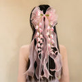 Long Ribbon Organza Bow Hair Clip